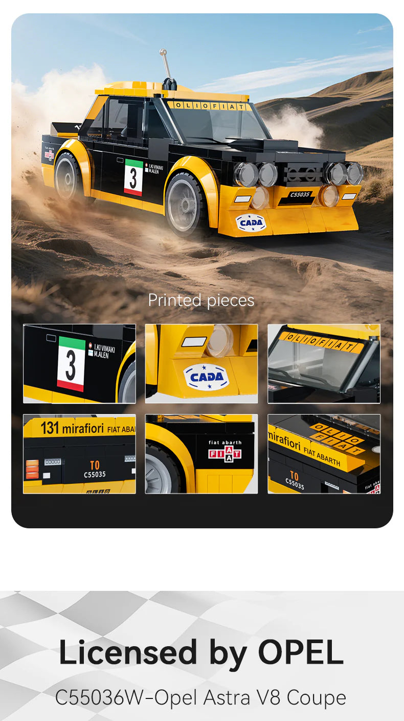 CaDA Fiat Abarth 131 1:24 254 Pieces Brick Model Kit C55035W