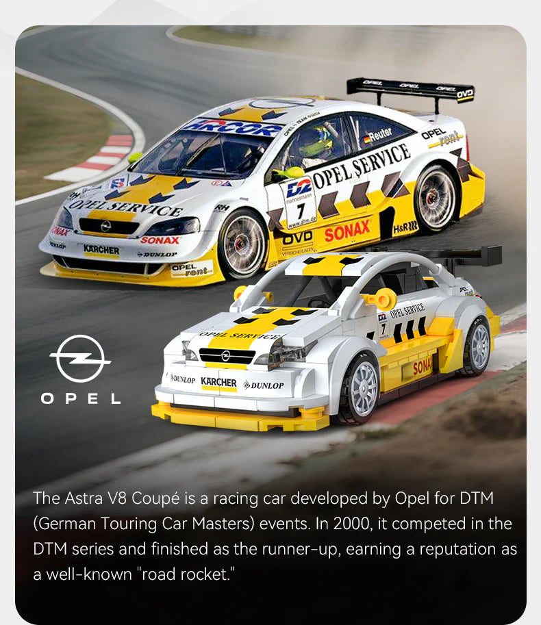 CaDA Opel Astra V8 Coupe 1:24 305 Pieces Brick Model Kit C55036W