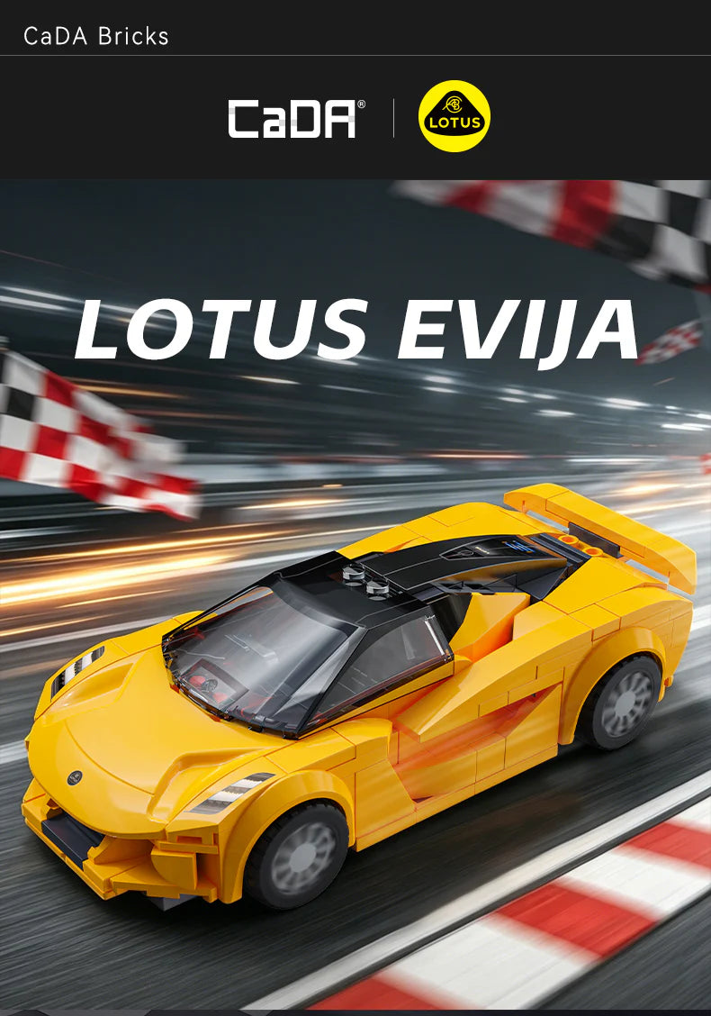 CaDA Lotus Evija Sports Car 1:24 276 Pieces Brick Model Kit C55044W