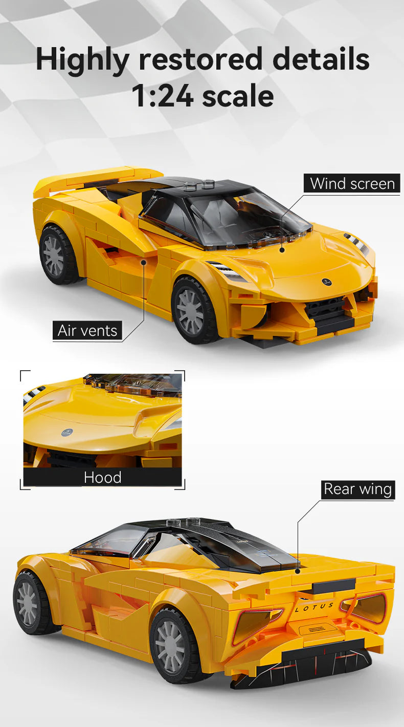 CaDA Lotus Evija Sports Car 1:24 276 Pieces Brick Model Kit C55044W