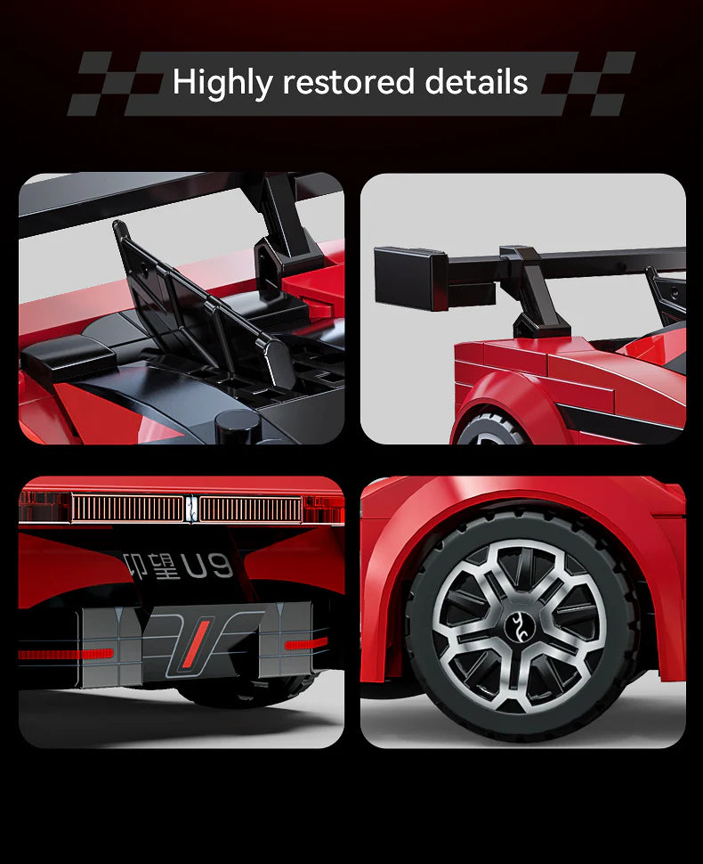 CaDA BYD Yangwang U9 Electric Super Coupé 1:24 291 Pieces Brick Model Kit C55045W