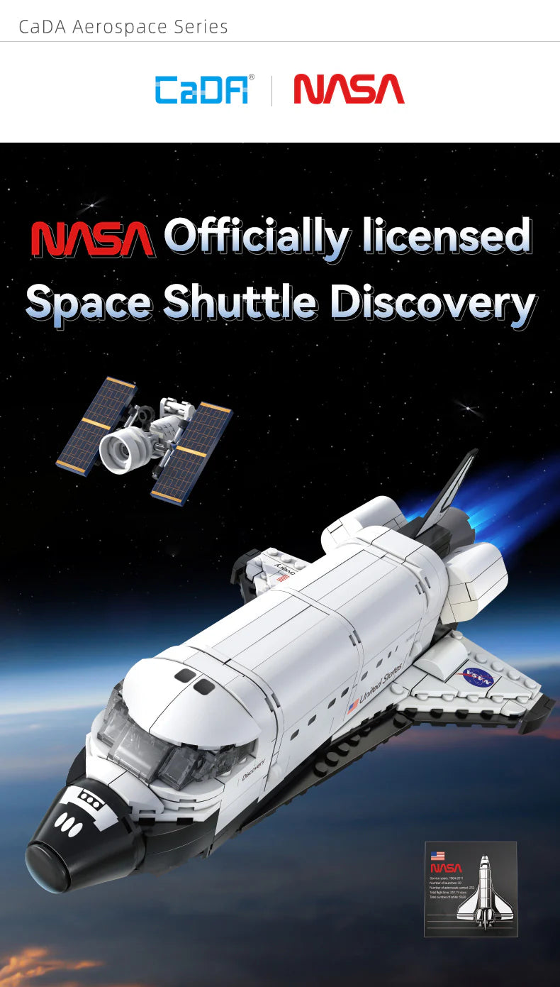 CaDA NASA Space Shuttle Discovery 475 Pieces Brick Model Kit C56051W