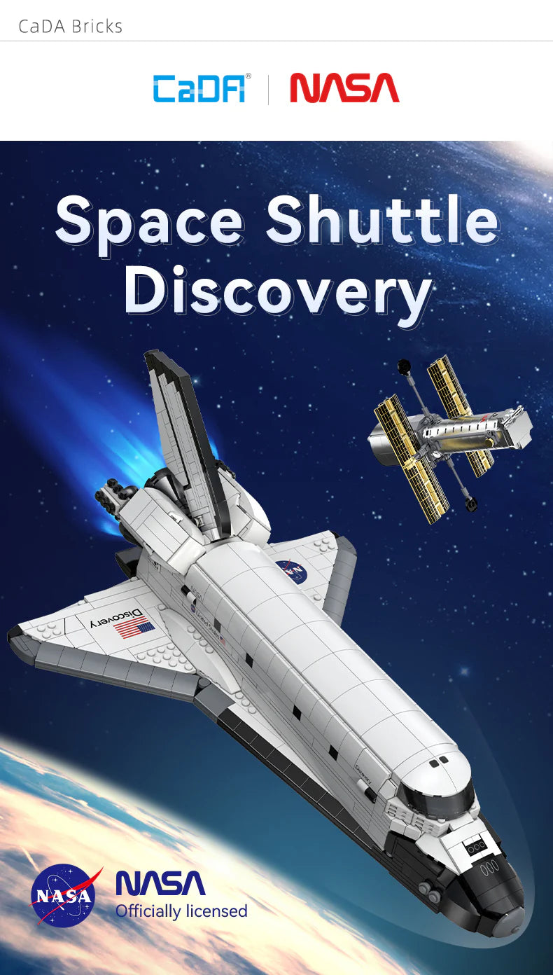CaDA Master 1:80 NASA Space Shuttle Discovery 1827 Pieces Brick Model Kit C56052W