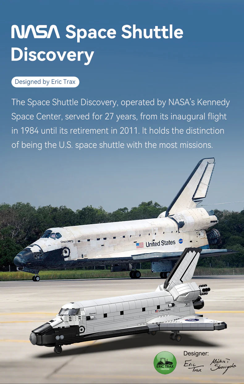 CaDA Master 1:80 NASA Space Shuttle Discovery 1827 Pieces Brick Model Kit C56052W