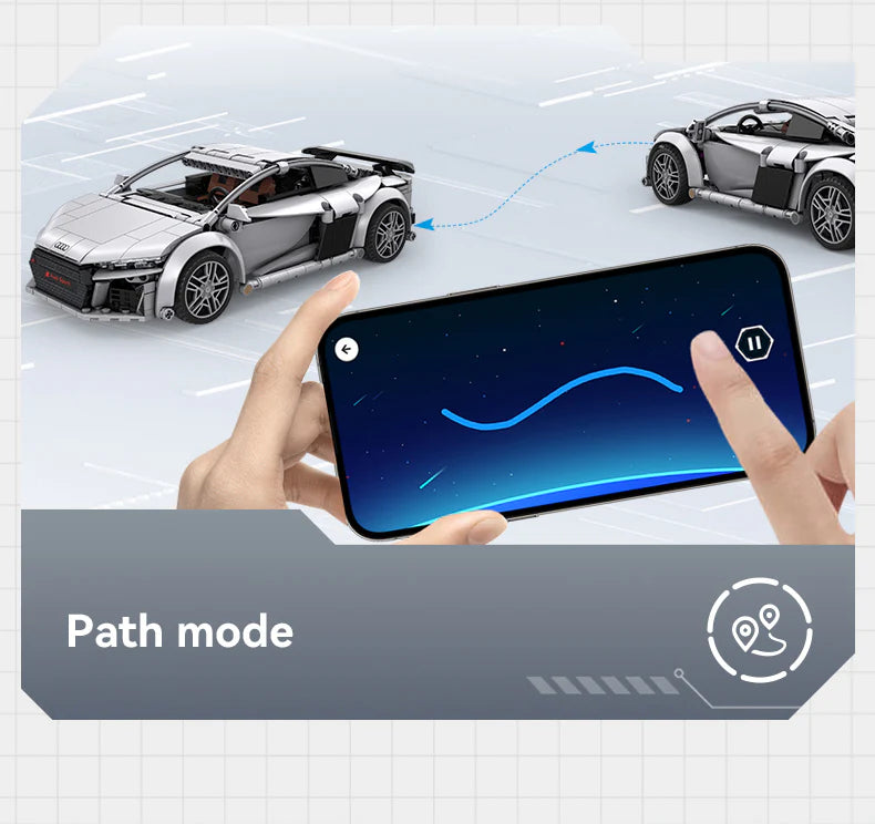 CaDA Audi R8 Coupe 1:14 536 Pieces Brick Model Kit C57012W