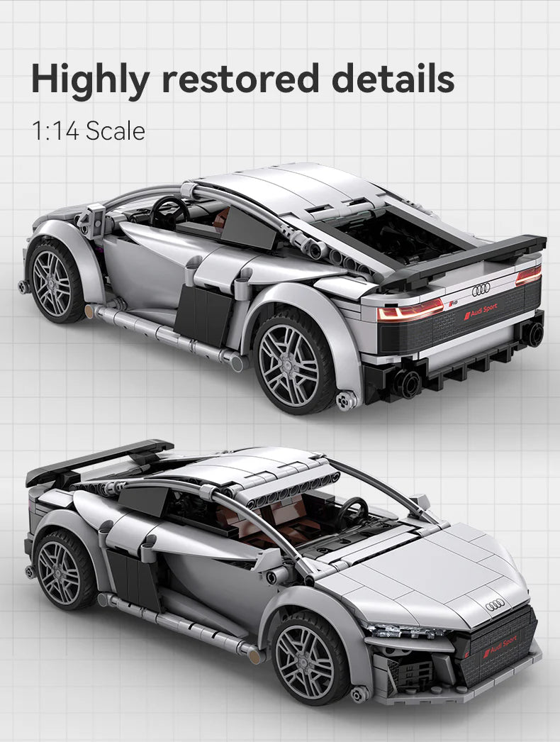 CaDA Audi R8 Coupe 1:14 536 Pieces Brick Model Kit C57012W