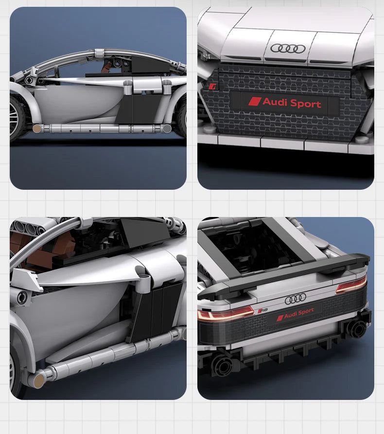 CaDA Audi R8 Coupe 1:14 536 Pieces Brick Model Kit C57012W