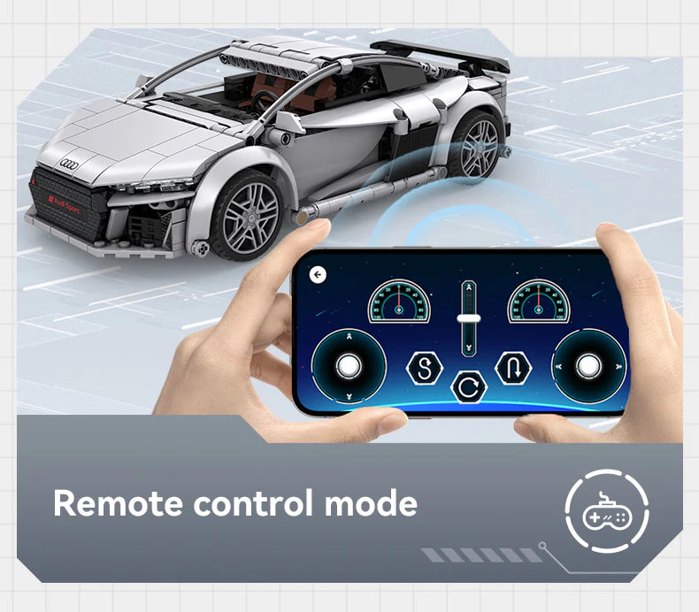 CaDA Audi R8 Coupe 1:14 536 Pieces Brick Model Kit C57012W