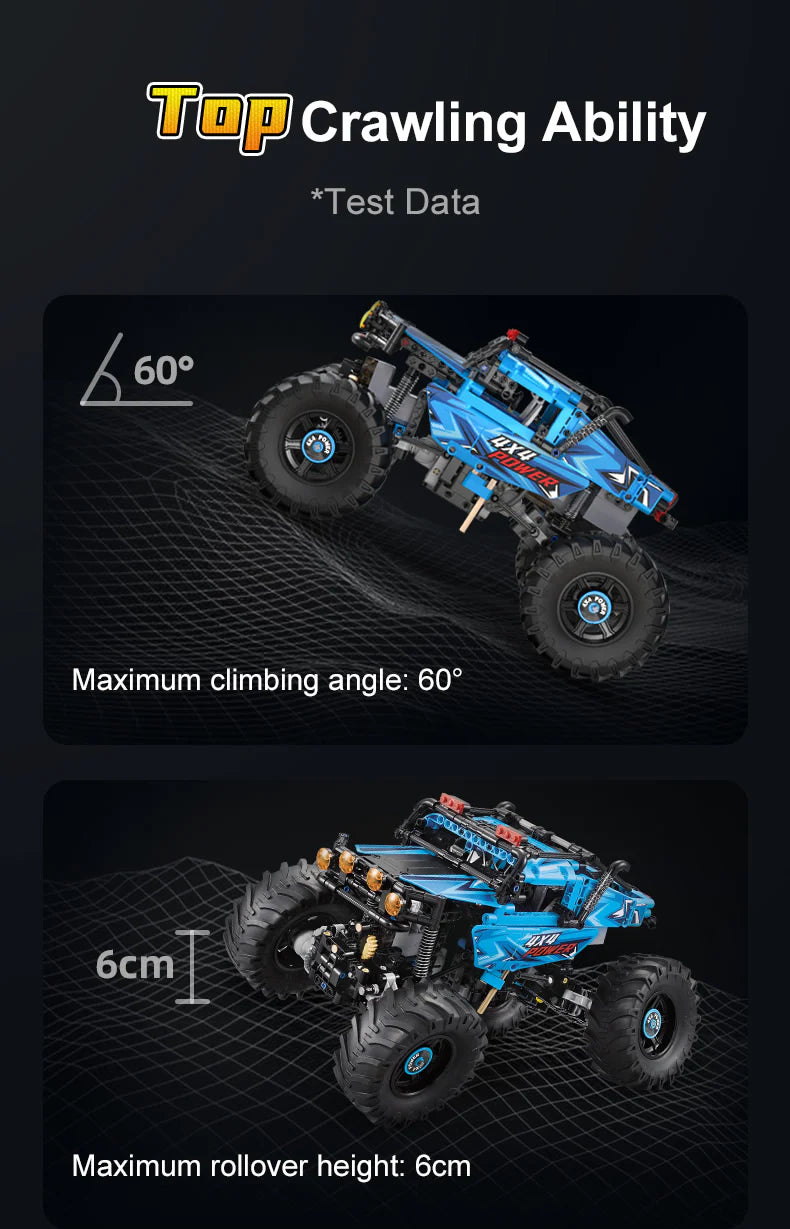 CaDA Monster Climbing Car - RC Control - 1:12 699 Pieces Brick Model Kit C61008W