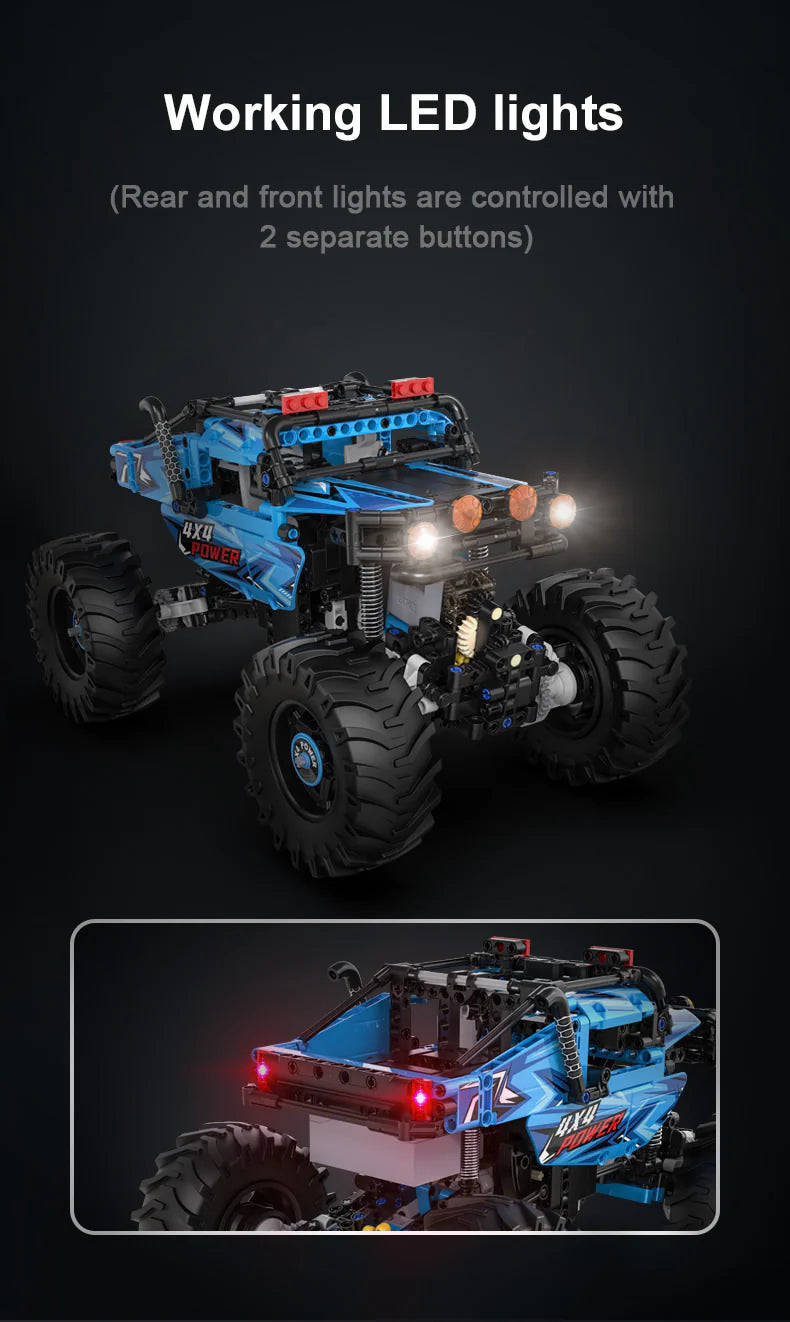 CaDA Monster Climbing Car - RC Control - 1:12 699 Pieces Brick Model Kit C61008W