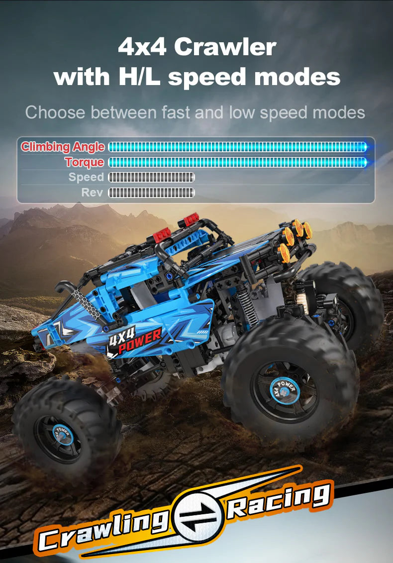 CaDA Monster Climbing Car - RC Control - 1:12 699 Pieces Brick Model Kit C61008W