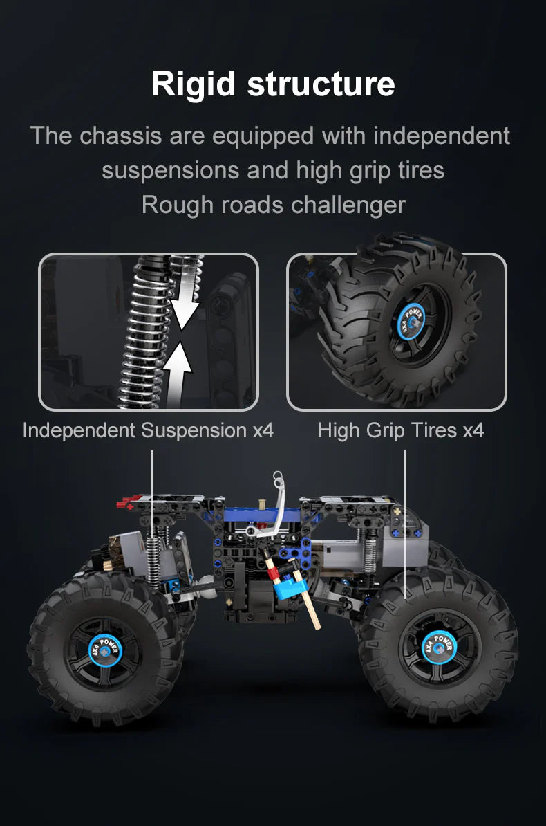 CaDA Monster Climbing Car - RC Control - 1:12 699 Pieces Brick Model Kit C61008W