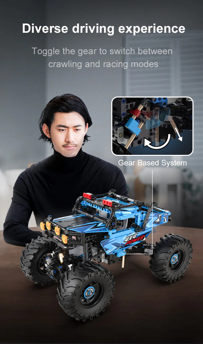 CaDA Monster Climbing Car - RC Control - 1:12 699 Pieces Brick Model Kit C61008W