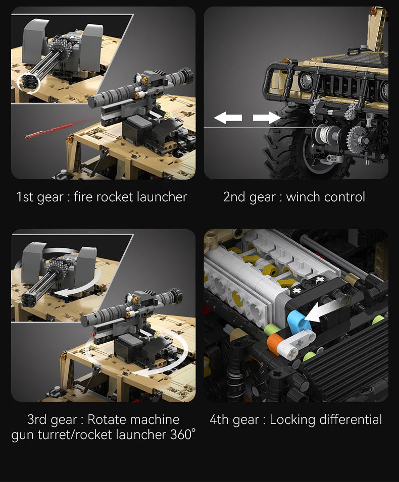 CaDA Humvee 1:8 3935 Pieces Brick Model Kit C61036W
