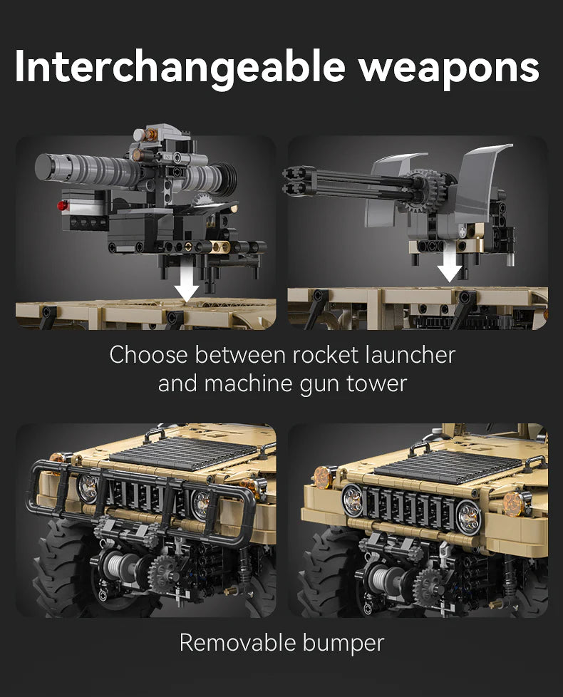 CaDA Humvee 1:8 3935 Pieces Brick Model Kit C61036W