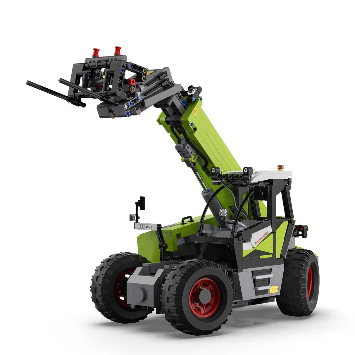 CaDA Master Telehandler Loader - Multi Function RC Control -  1:17 1469 Pieces Brick Model Kit C61051W