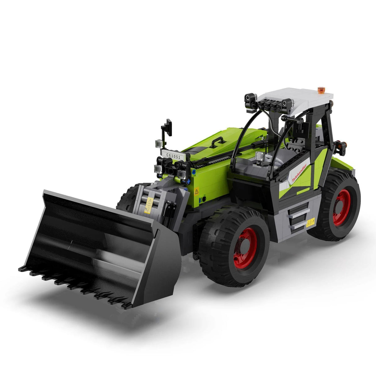 CaDA Master Telehandler Loader - Multi Function RC Control -  1:17 1469 Pieces Brick Model Kit C61051W