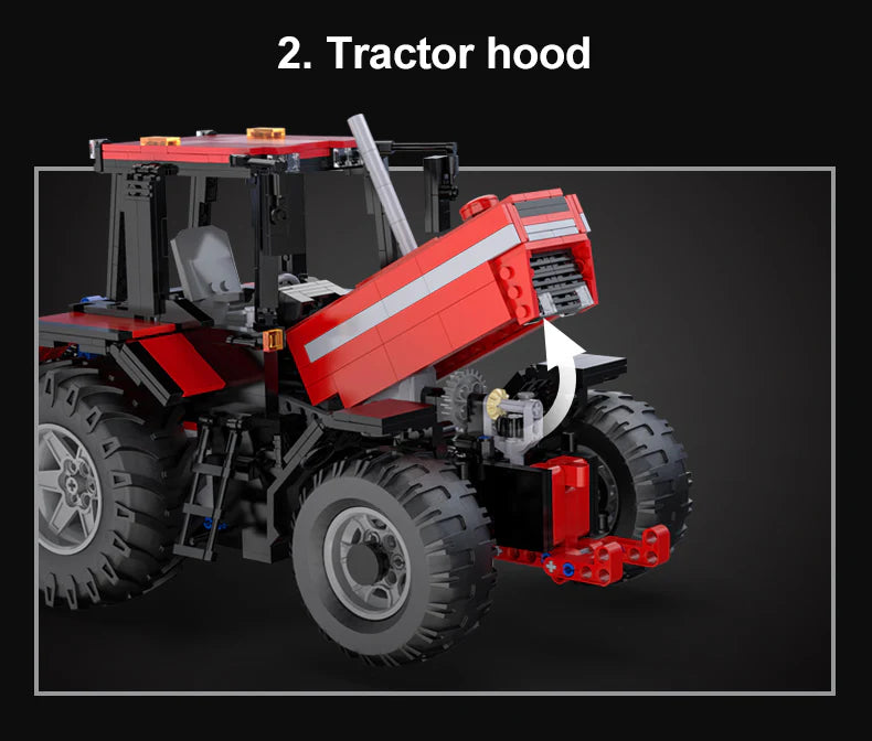 CaDA Master Farm Tractor - Multi Function RC Control - 1:17 1675 Pieces Brick Model Kit C61052W