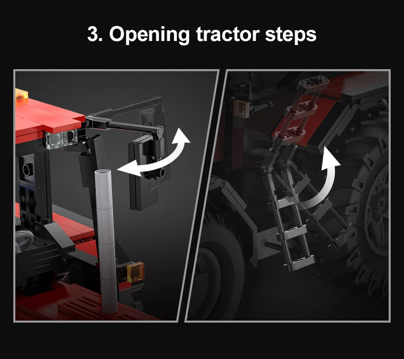 CaDA Master Farm Tractor - Multi Function RC Control - 1:17 1675 Pieces Brick Model Kit C61052W