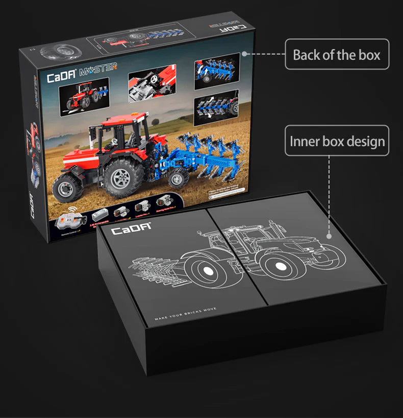 CaDA Master Farm Tractor - Multi Function RC Control - 1:17 1675 Pieces Brick Model Kit C61052W