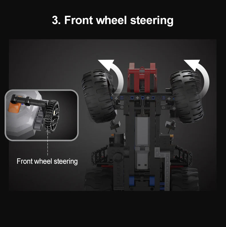 CaDA Master Farm Tractor - Multi Function RC Control - 1:17 1675 Pieces Brick Model Kit C61052W