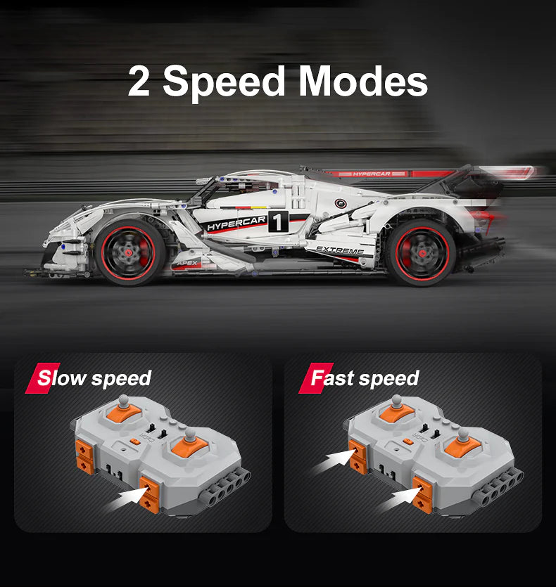 CaDA Master Helios V12 Hypercar - RC Control - 1:8 4449 Pieces Brick Model Kit C61053W