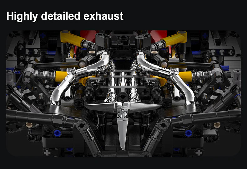 CaDA Master Helios V12 Hypercar - RC Control - 1:8 4449 Pieces Brick Model Kit C61053W