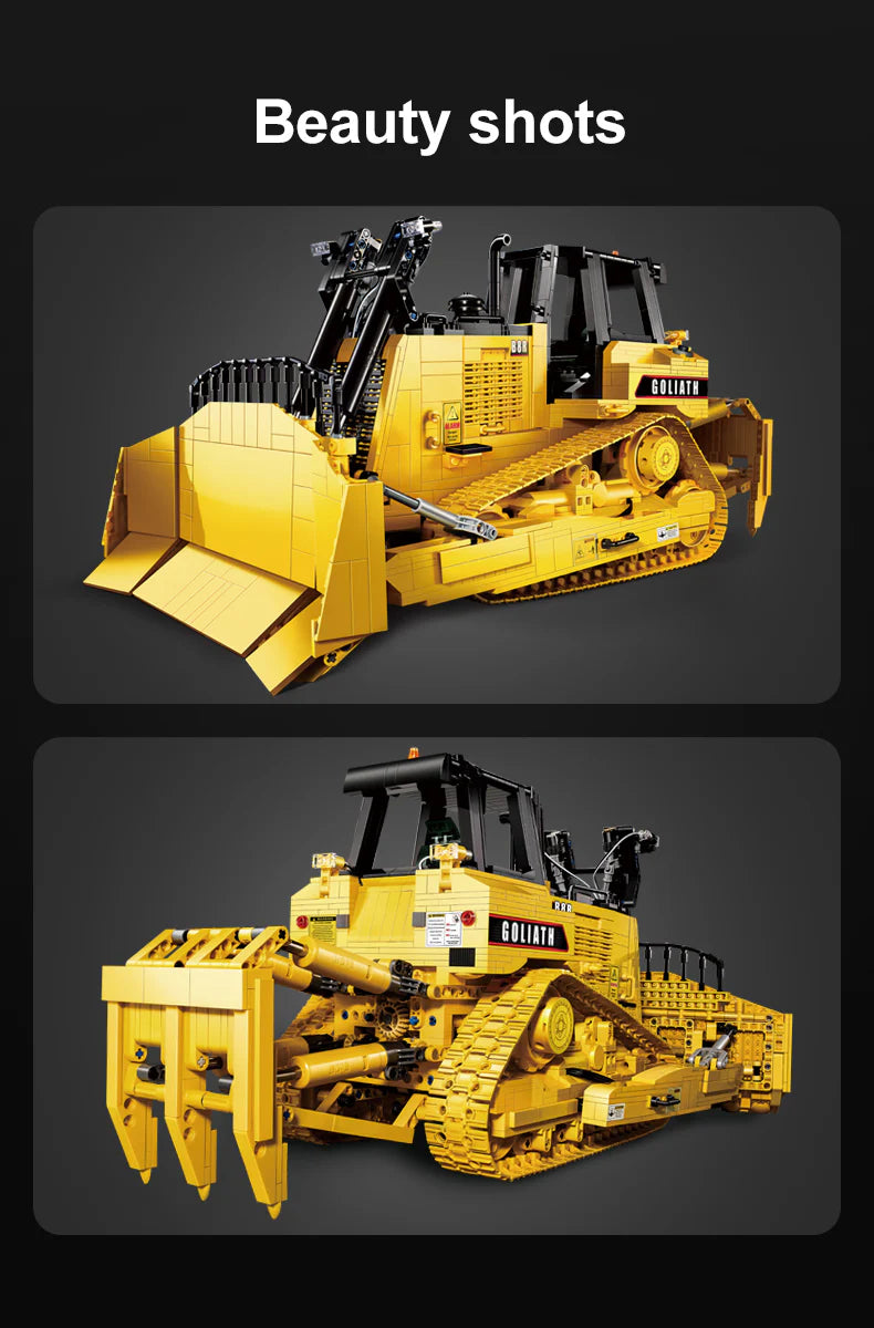 CaDA Master Goliath Heavy Bulldozer - RC Control - 1:16 2826 Pieces Brick Model Kit C61056W