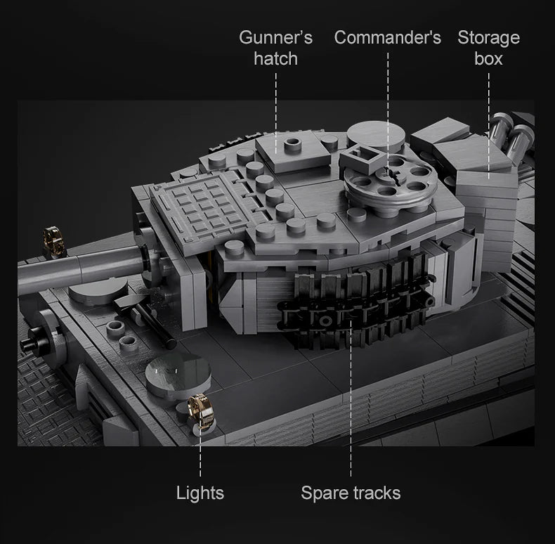 CaDA Master Tiger Tank - RC Control - 925 Pieces Brick Model Kit C61071W