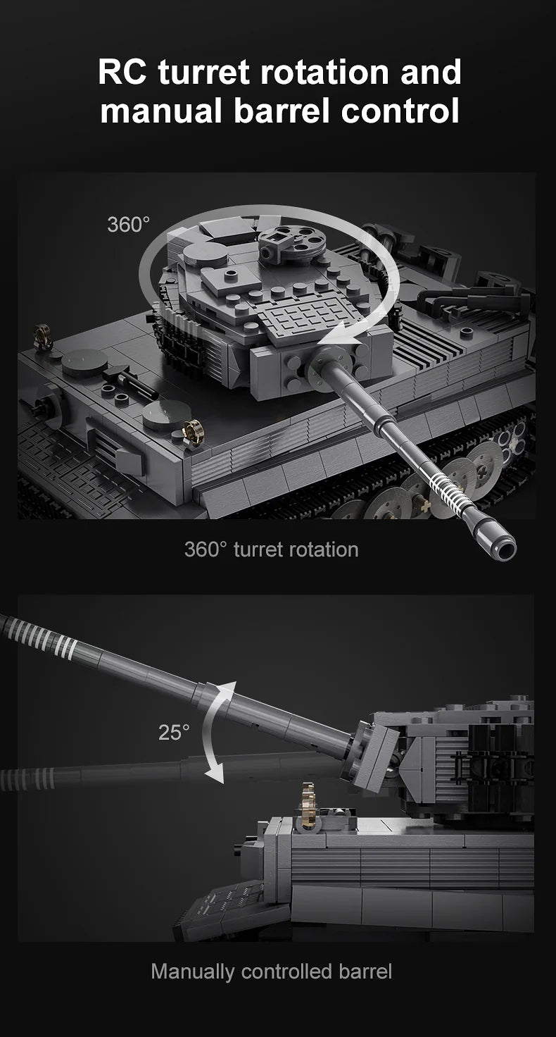 CaDA Master Tiger Tank - RC Control - 925 Pieces Brick Model Kit C61071W