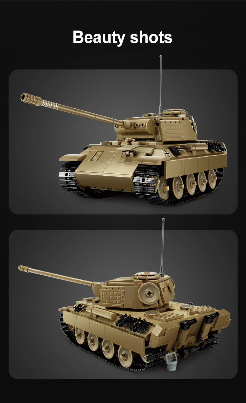 CaDA Master Panther Tank - RC Control - 907 Pieces Brick Model Kit C61073W