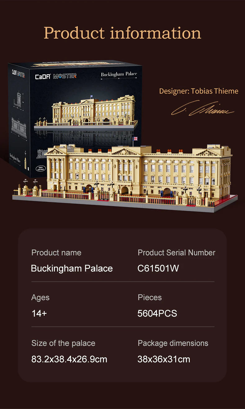 CaDA Master Buckingham Palace 5604 Pieces Brick Model Kit C61501W