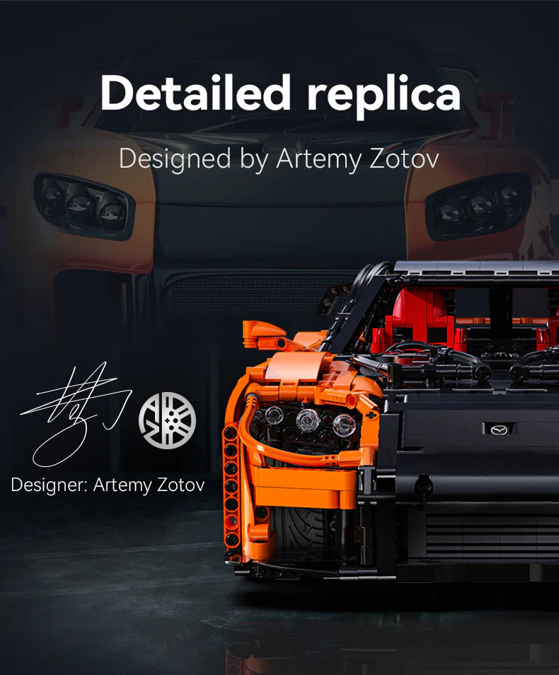 CaDA Master Mazda RX-7 - RC Control - 1:8 3305 Pieces Brick Model Kit C61502W