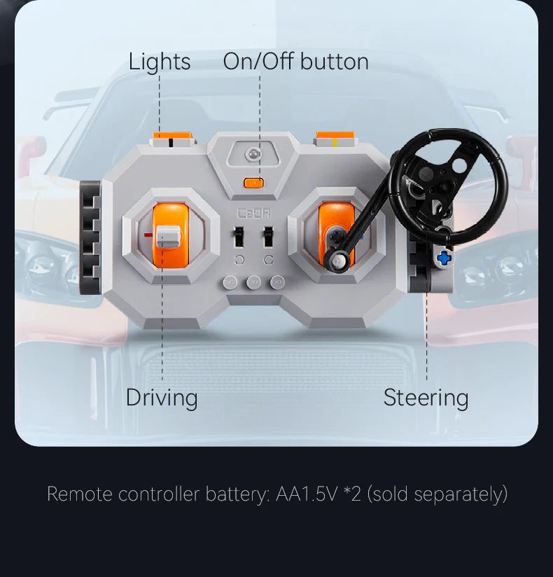 CaDA Master Mazda RX-7 - RC Control - 1:8 3305 Pieces Brick Model Kit C61502W