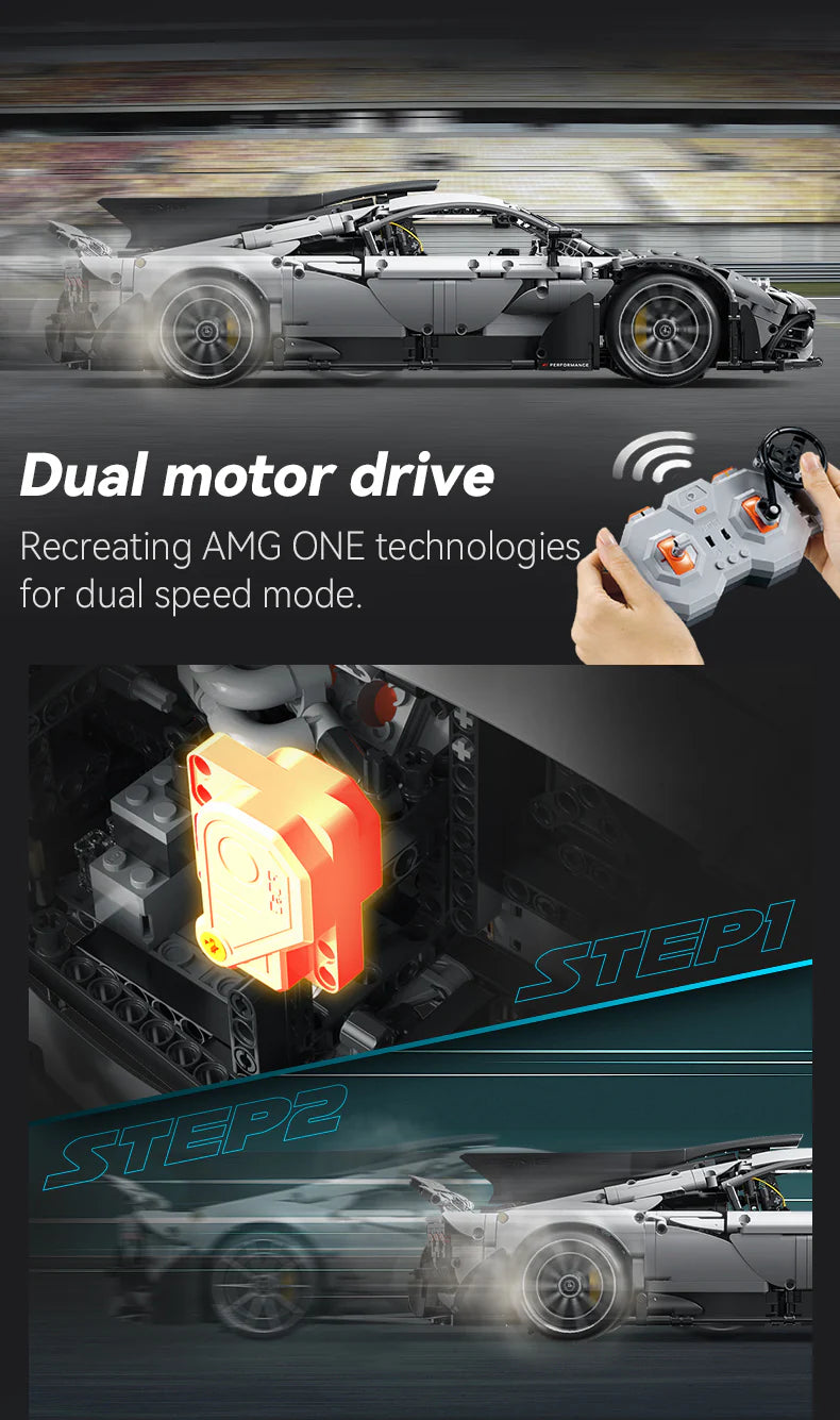 CaDA Master Mercedes-AMG ONE - RC Control - 1:8 3295 Pieces Brick Model Kit C61503W