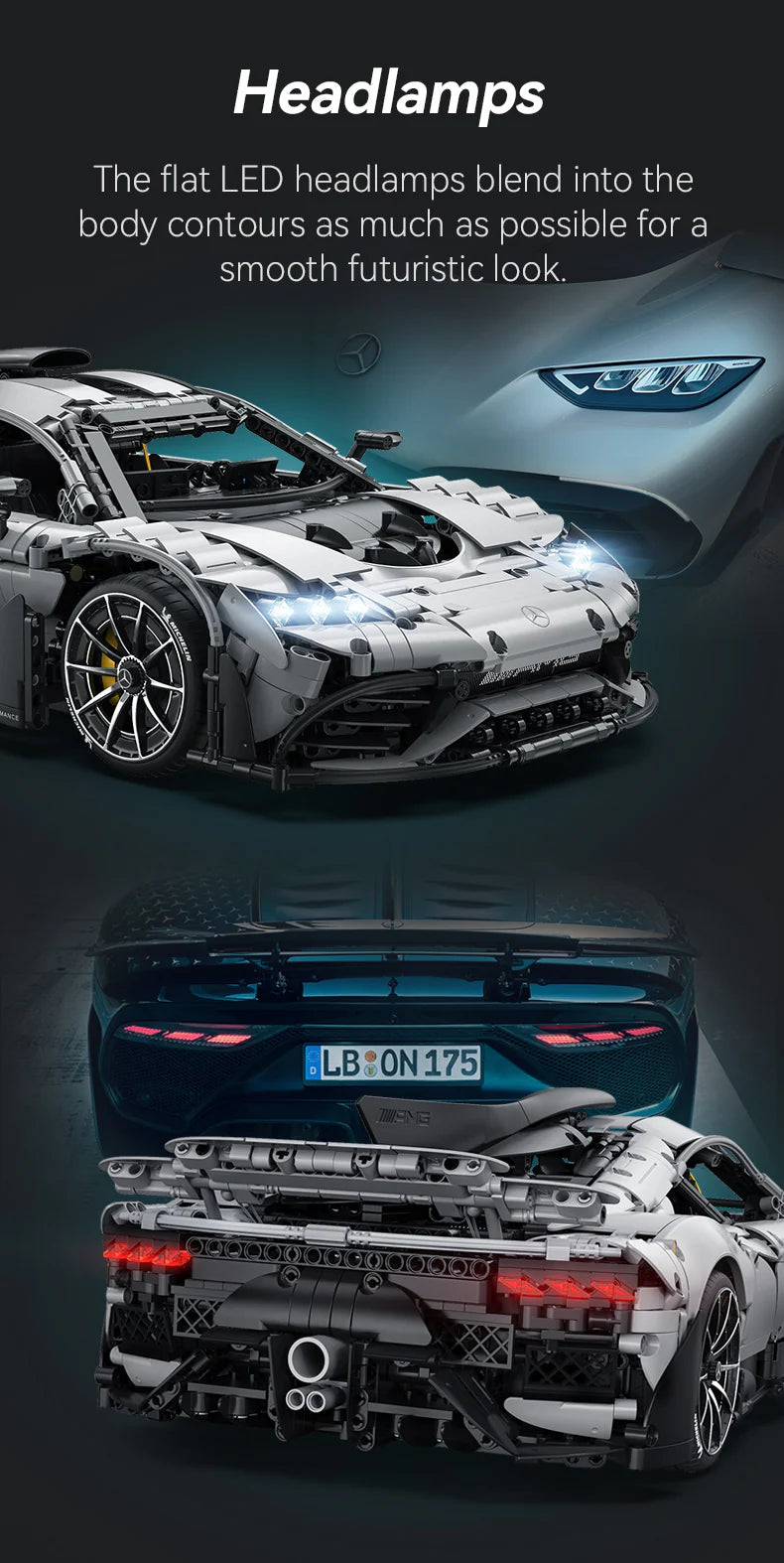 CaDA Master Mercedes-AMG ONE - RC Control - 1:8 3295 Pieces Brick Model Kit C61503W