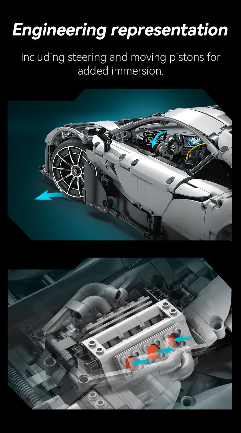 CaDA Master Mercedes-AMG ONE - RC Control - 1:8 3295 Pieces Brick Model Kit C61503W