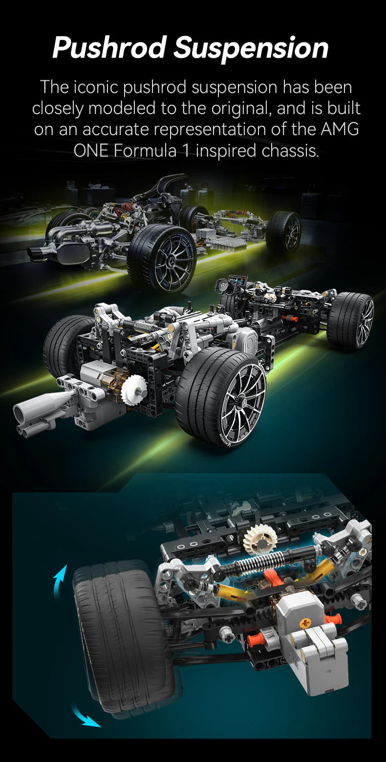 CaDA Master Mercedes-AMG ONE - RC Control - 1:8 3295 Pieces Brick Model Kit C61503W