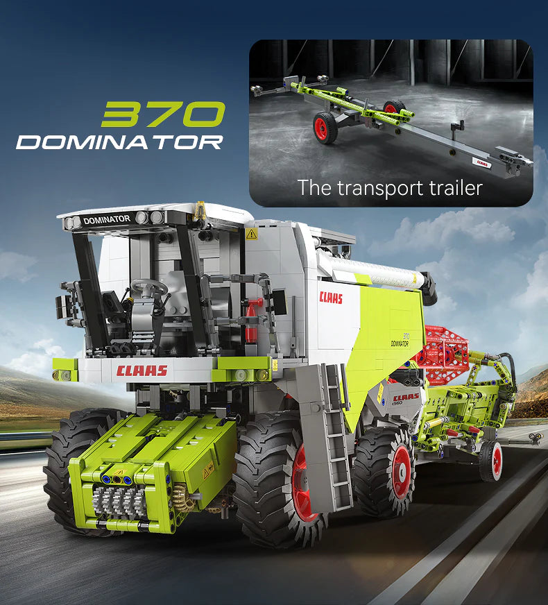 CaDA Master CLAAS Dominator 370 Combine Harvester - RC Control - 1:17 4567 Pieces Brick Model Kit C61508W