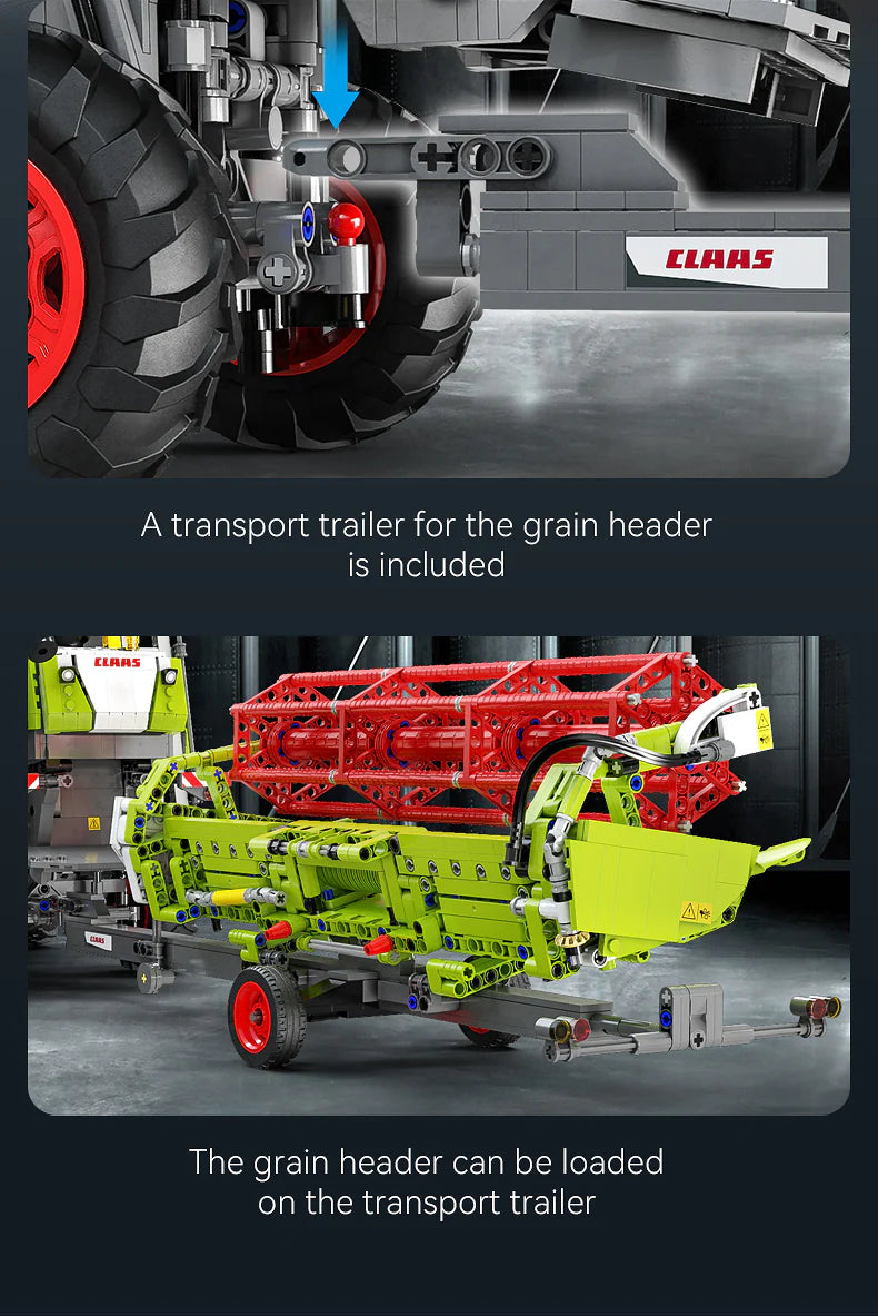 CaDA Master CLAAS Dominator 370 Combine Harvester - RC Control - 1:17 4567 Pieces Brick Model Kit C61508W