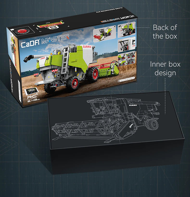 CaDA Master CLAAS Dominator 370 Combine Harvester - RC Control - 1:17 4567 Pieces Brick Model Kit C61508W