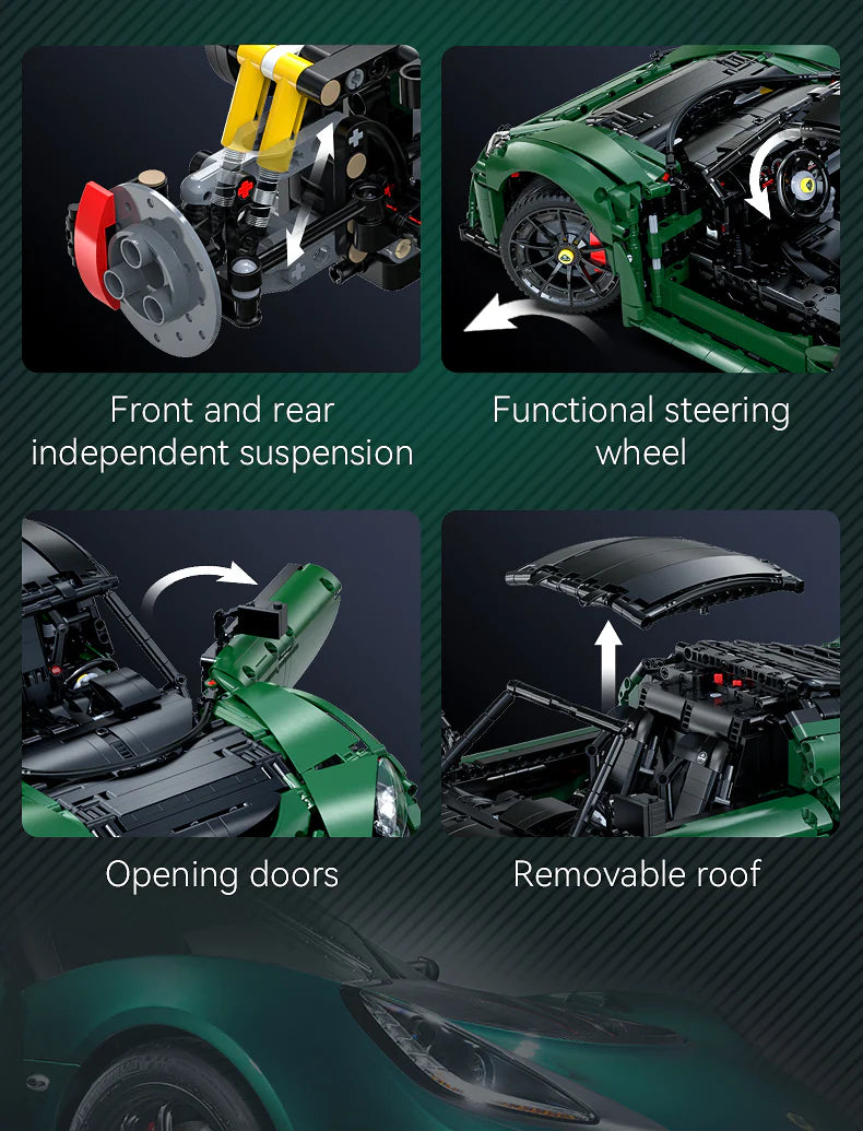 CaDA Master Lotus Exige Cup 430 1:8 3730 Pieces Brick Model Kit C61511W