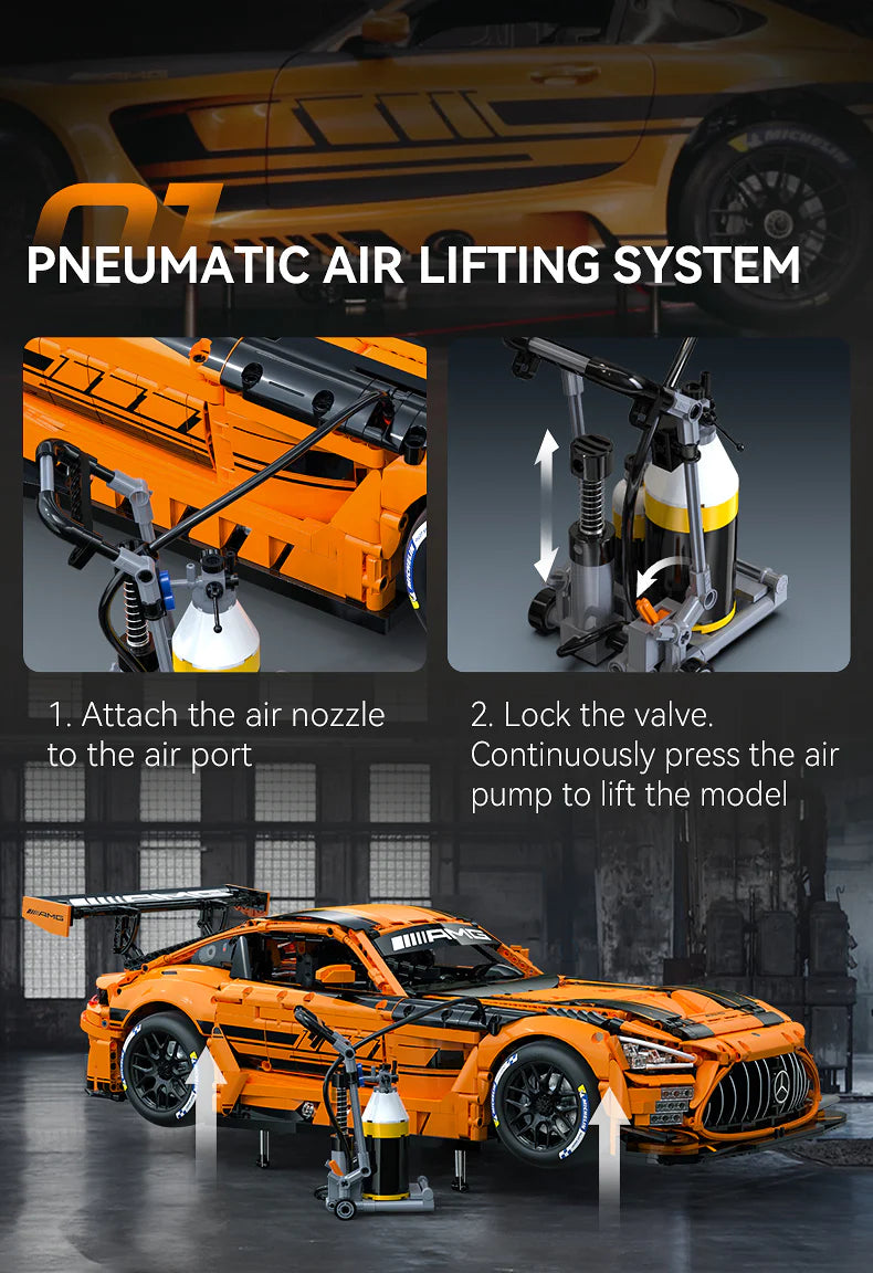 CaDA Master Mercedes-AMG GT3 1:8 5466 Pieces Brick Model Kit C64008W