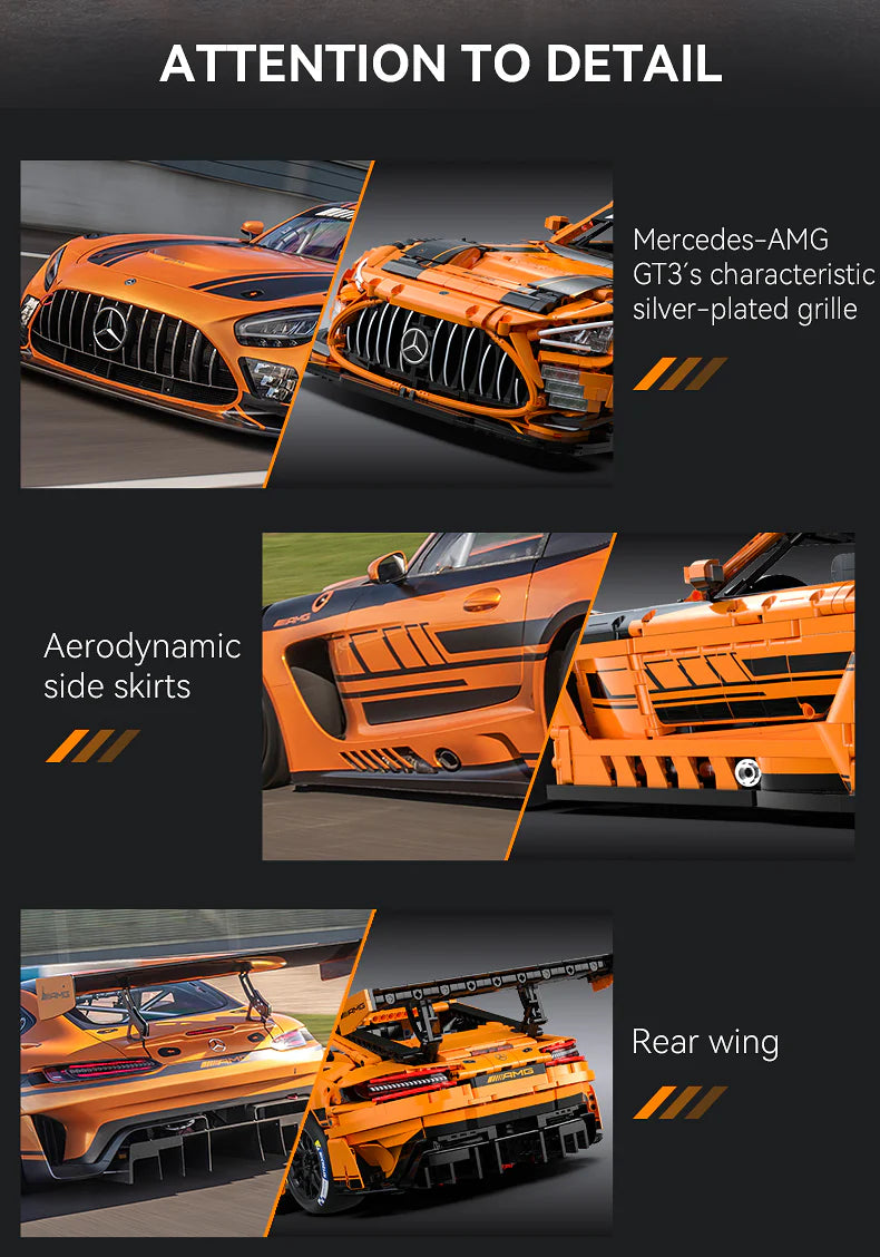 CaDA Mercedes-AMG GT3 1:8 5466 Pieces Brick Model Kit C64008W