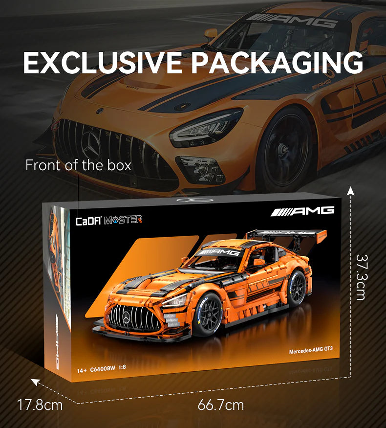 CaDA Master Mercedes-AMG GT3 1:8 5466 Pieces Brick Model Kit C64008W