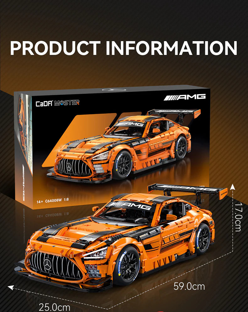 CaDA Master Mercedes-AMG GT3 1:8 5466 Pieces Brick Model Kit C64008W