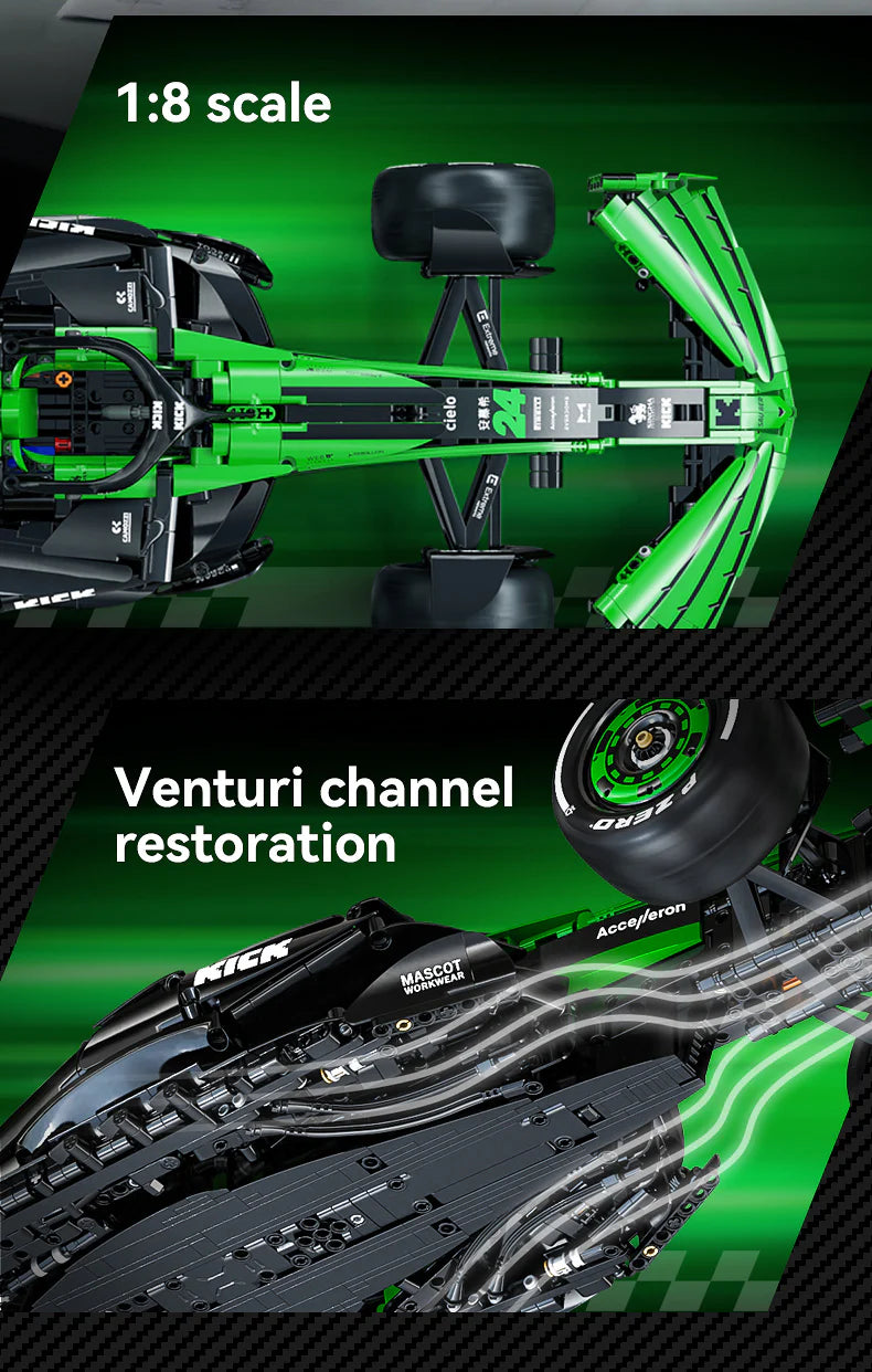 CaDA Kick Sauber F1 Team C44 (2024) 1:8 2553 Pieces Brick Model Kit C64010W