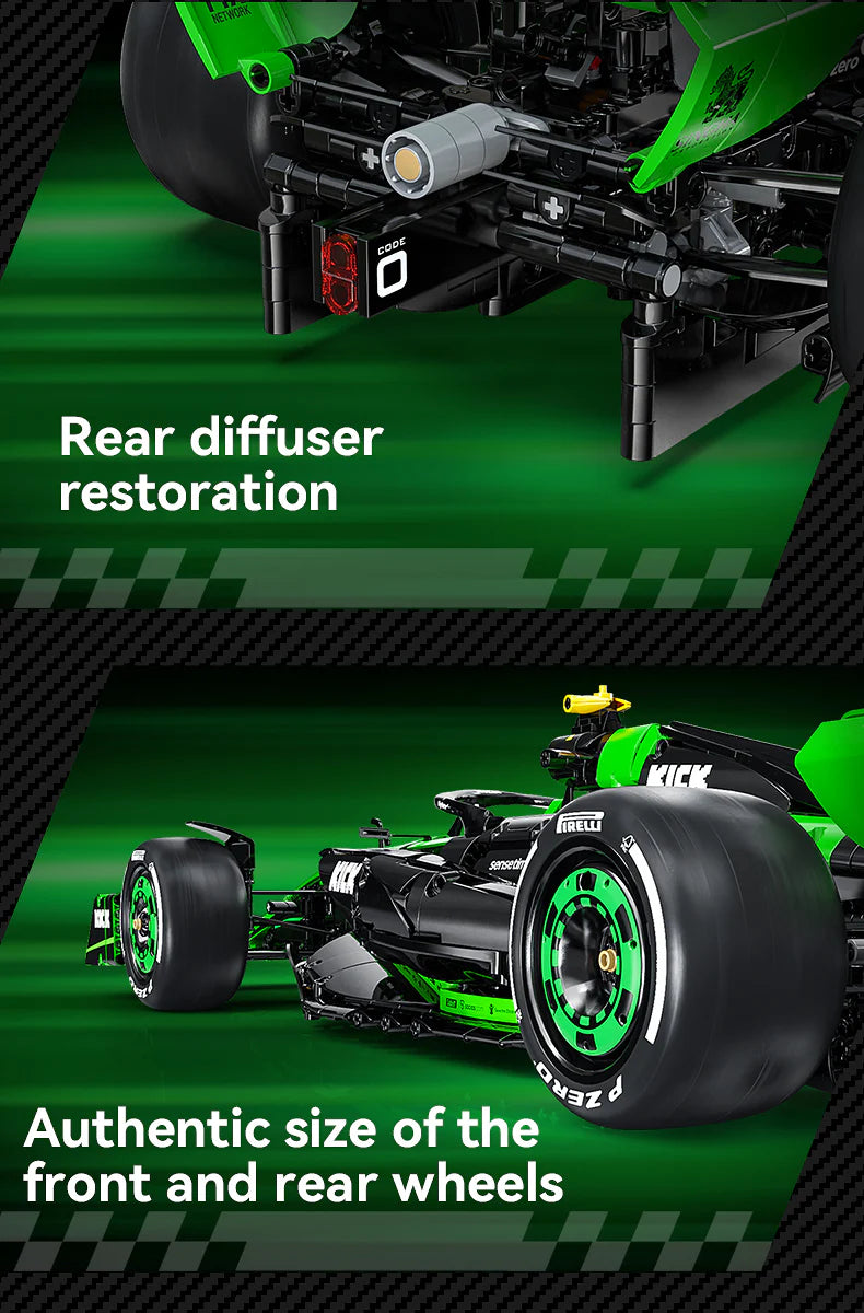 CaDA Kick Sauber F1 Team C44 (2024) 1:8 2553 Pieces Brick Model Kit C64010W