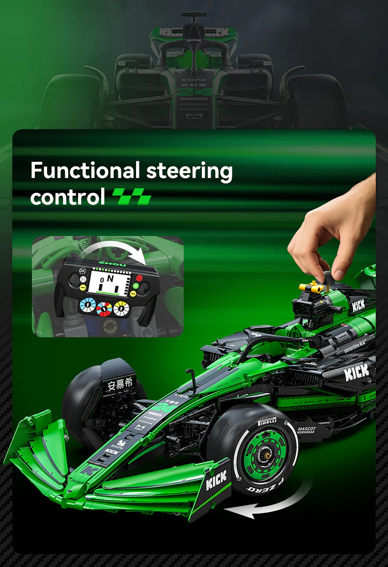 CaDA Kick Sauber F1 Team C44 (2024) 1:8 2553 Pieces Brick Model Kit C64010W