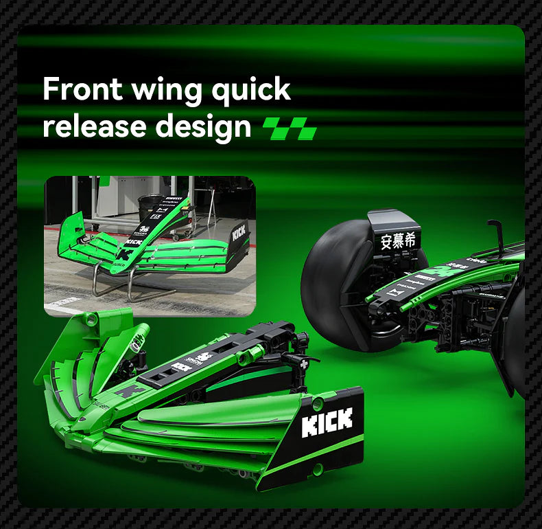 CaDA Kick Sauber F1 Team C44 (2024) 1:8 2553 Pieces Brick Model Kit C64010W